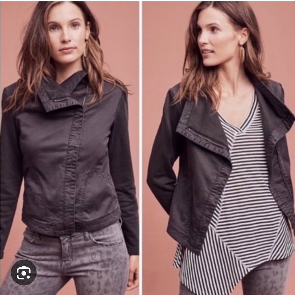 Anthropologie Marrakech Black Faravel Moto Jacket